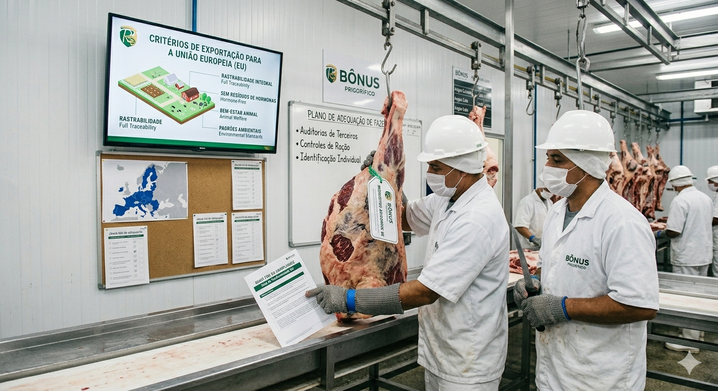 Como adequar a fazenda para vender boi para a Europa